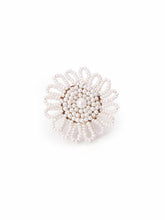 Latica White Finger Ring